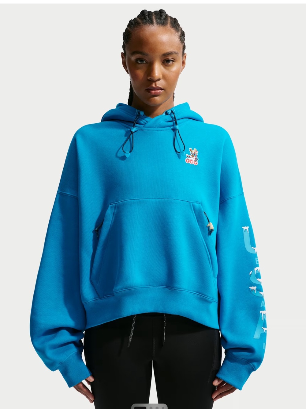 Nike Women's Bright Teal Blue Pullover Hoodie
